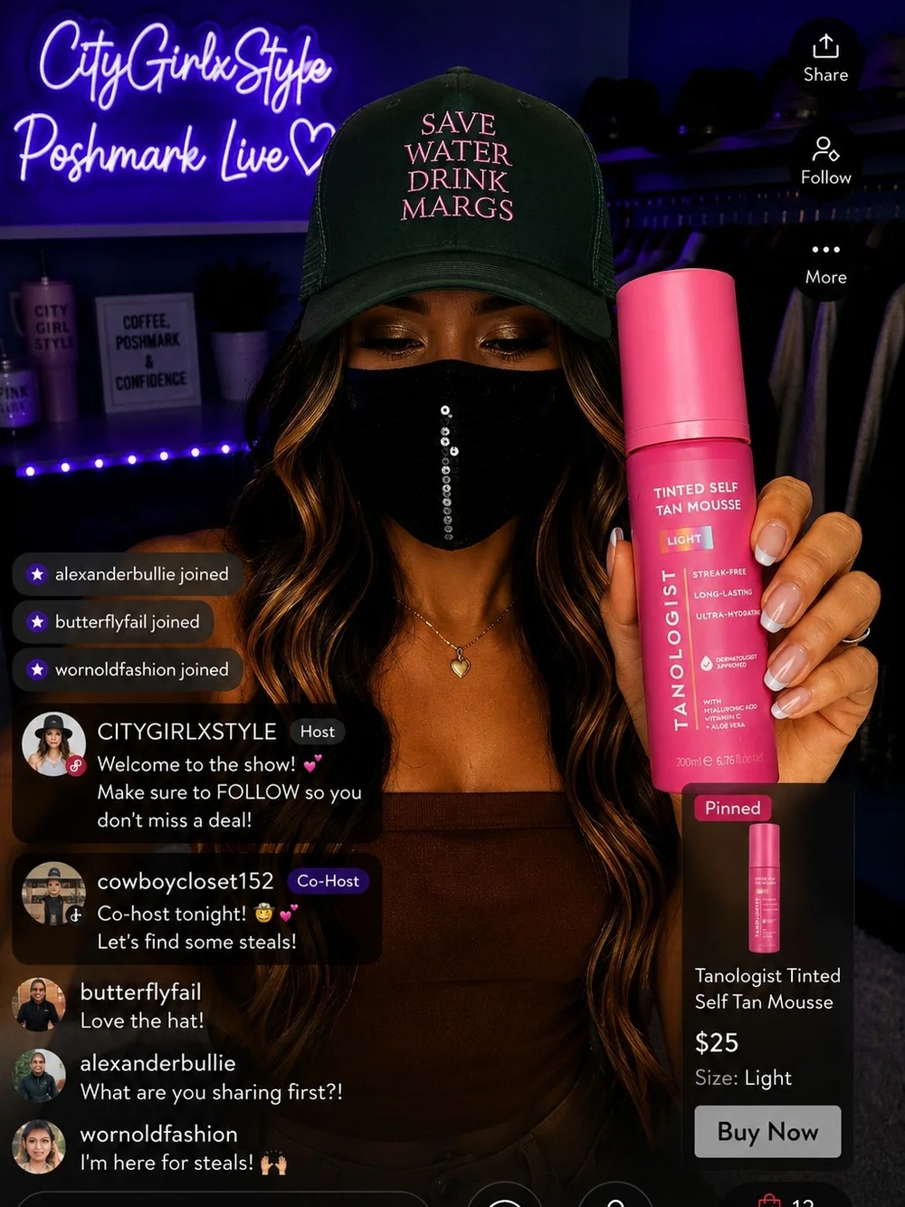 Tinted Self Tan Mousse - Light Pink